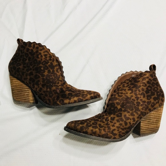 coconuts • leopard print booties - Picture 1 of 9